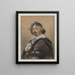 Portrait eines Mannes im Profil nach links - Simon Vouet — gerahmtes Bild an der Wand