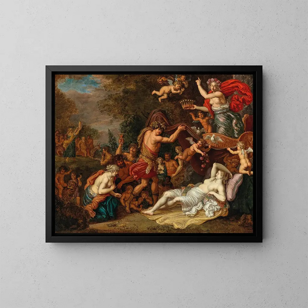 Eine Allegorie der Schönheit der Venus - Simon de Vos — gerahmtes Bild an der Wand