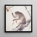 Affe - Hashimoto Kansetsu — gerahmtes Bild an der Wand