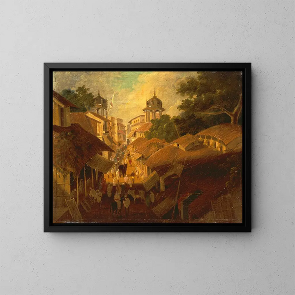 Rue à Patna - Sir Charles D'Oyly — gerahmtes Bild an der Wand