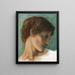 Kopf eines jungen Mannes - Sir Edward Coley Burne-Jones — gerahmtes Bild an der Wand