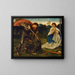 La lutte de saint Georges contre le dragon VI - Sir Edward Coley Burne-Jones — gerahmtes Bild an der Wand