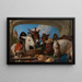 Ein Tiergruppe in Genf - Sir Edwin Henry Landseer — gerahmtes Bild an der Wand
