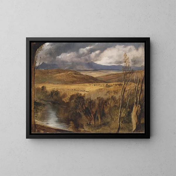 Ein Landschaft der Highlands - Sir Edwin Henry Landseer — gerahmtes Bild an der Wand