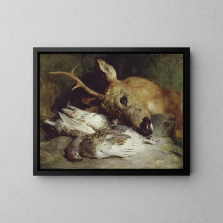 Sir Edwin Henry Landseer - Head of a Roebuck and Two Ptarmigan.webp