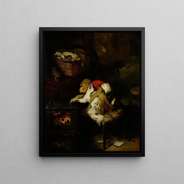 Die Pfote der Katze - Sir Edwin Henry Landseer — gerahmtes Bild an der Wand