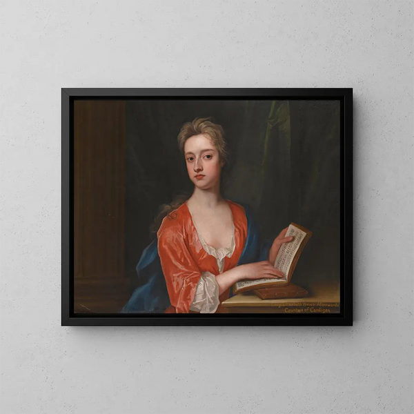 Portrait der Lady Elizabeth Bruce - Sir Godfrey Kneller — gerahmtes Bild an der Wand