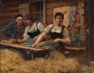 Sir Hubert von Herkomer - Carding Wool.webp
