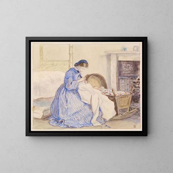 L'iceberg, la couturière - Sir John Everett Millais — gerahmtes Bild an der Wand