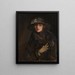 Eine Dame in Braun - Sir John Lavery — gerahmtes Bild an der Wand