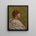 Mädchen in einem Pelzschal - Sir John Lavery — gerahmtes Bild an der Wand