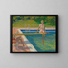 Die Viscountess von Castlerosse in Palm Springs - Sir John Lavery — gerahmtes Bild an der Wand