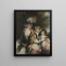Lady Smith Charlotte Delaval et ses enfants George Henry Louisa et Charlotte - Sir Joshua Reynolds — gerahmtes Bild an der Wand