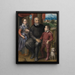 Gruppenporträt mit den Künstlern Vater Amilcare Anguissola und seinen Geschwistern Minerva und Astrubale - Sofonisba Anguissola — gerahmtes Bild an der Wand