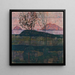 Sonnenuntergang - Egon Schiele — gerahmtes Bild an der Wand