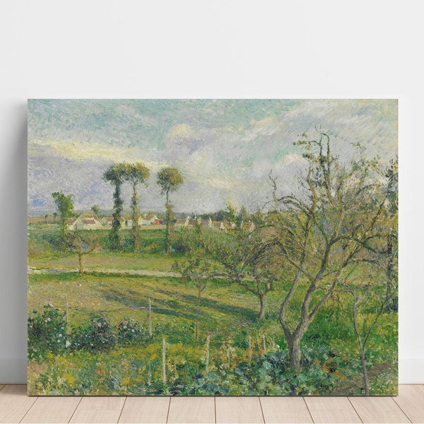 Reproduktion des Gemäldes Sonnenuntergang-Gemälde im Valhermeil, Auvers-sur-Oise - Camille Pissarro