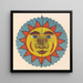 Sonne mit einem Laternen-Design mit stacheliger Heiligenscheiben - Anonym — gerahmtes Bild an der Wand