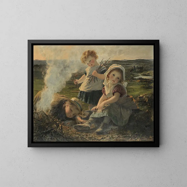 Der Scheiterhaufen - Sophie Anderson — gerahmtes Bild an der Wand