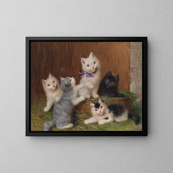 Katzenbabys - Sophie Sperlich — gerahmtes Bild an der Wand