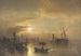 Nacht des Vollmonds im Hafen - Sophus Jacobsen — Ansicht des Kunstwerks