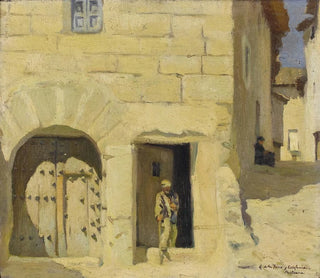 Spanish School - Man with Cane in Pastrana Spain.webp