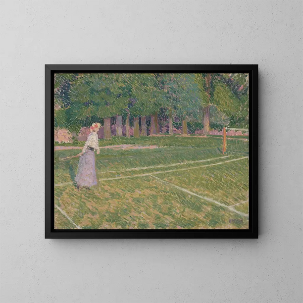 Tennis à Hertingfordbury - Spencer Frederick Gore — gerahmtes Bild an der Wand