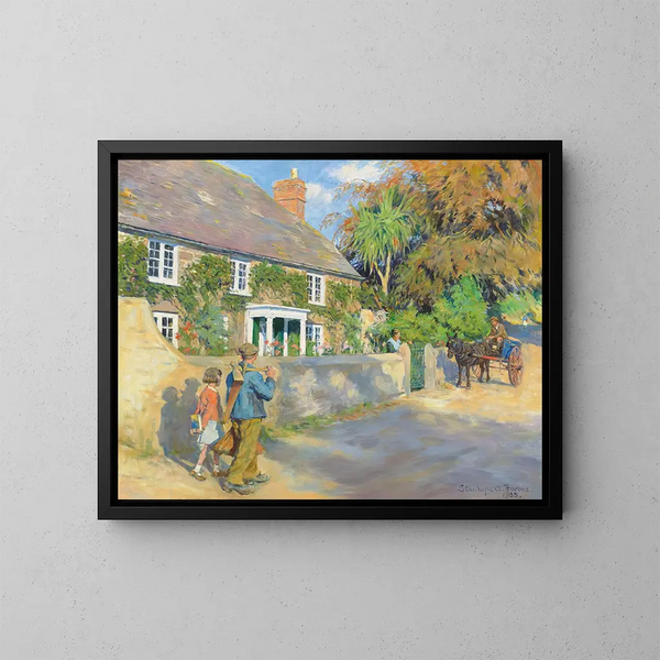Ein altes Herrenhaus aus der Cornouaille - Stanhope Alexander Forbes — gerahmtes Bild an der Wand