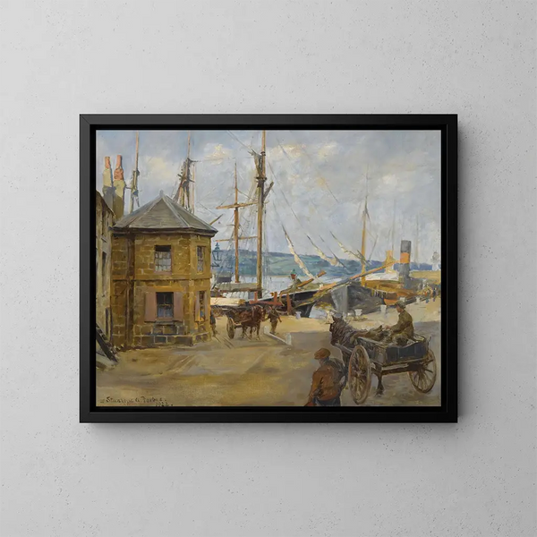 L'ancienne maison de pesage de Penzance - Stanhope Alexander Forbes — gerahmtes Bild an der Wand