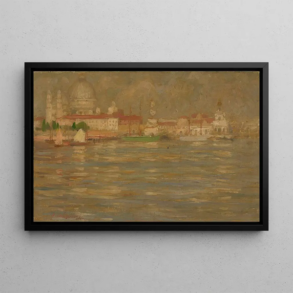 Stanisaw Chlebowski - View of the city at waterside.webp