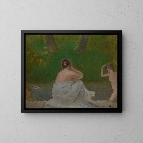 Im Park - Stanisław Dębicki — gerahmtes Bild an der Wand