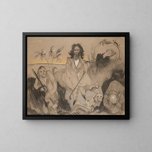 Monolog der Totengräber - Stanisław Ignacy Witkiewicz — gerahmtes Bild an der Wand