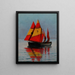 Bateaux sur la mer - Stanisław Witkiewicz — gerahmtes Bild an der Wand