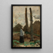 Landschaft mit einer weiblichen Figur - Stanisław Witkiewicz — gerahmtes Bild an der Wand