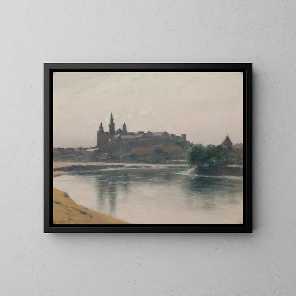 Wawel auf der Vistula-Seite - Stanisław Witkiewicz — gerahmtes Bild an der Wand