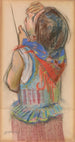 Kleine Krakauer Mädchen Studie für das Buntglasfenster Polonia für die Kathedrale von Lemberg - Stanisław Wyspiański — Ansicht des Kunstwerks