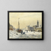Der Bassin de la Villette im Winter - Stanislas Lépine — gerahmtes Bild an der Wand