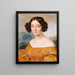 Portrait einer Dame in gelber Robe Portrait von Luise Polckov - Stanislav Kapsarides — gerahmtes Bild an der Wand