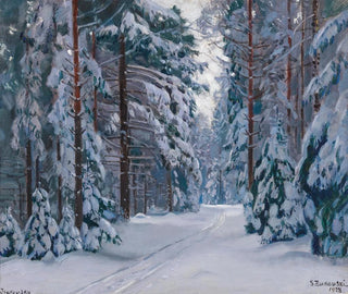 Stanislaw Zukowski - Verschneiter Waldweg.webp