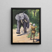 Jäger von Elefanten - Stanley Llewellyn Wood — gerahmtes Bild an der Wand