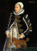 Portrait einer Frau wahrscheinlich Catherine Carey Lady Knollys - Steven van der Meulen — Ansicht des Kunstwerks
