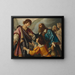 L'ange Raphaël refusant die geschenkten Gaben von Tobie - Atelier von Giovanni Biliverti — gerahmtes Bild an der Wand