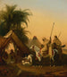 Kavaliere und arabische Häuptlinge, die einem Musiker zuhören - Atelier von Émile Jean-Horace Vernet — Ansicht des Kunstwerks