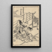 Betrachtung des Mondes - Sukenobu Ishikawa — gerahmtes Bild an der Wand