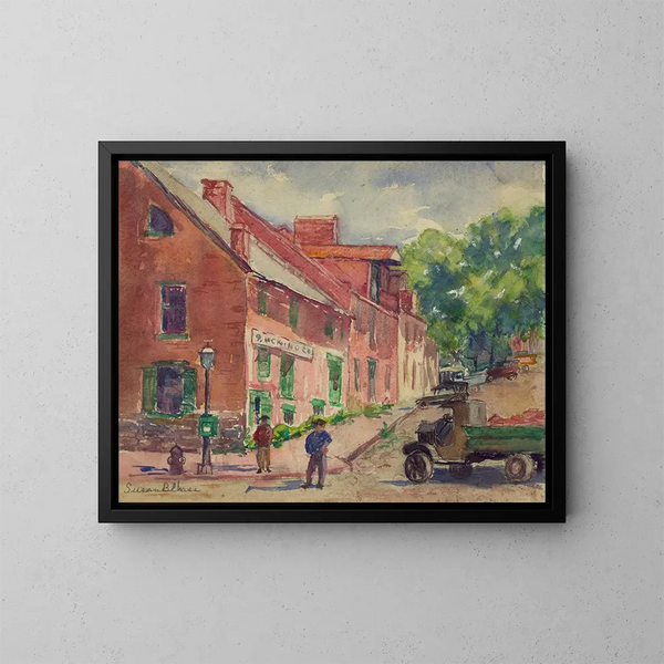 Vieux Georgetown DC - Susan Brown Chase — gerahmtes Bild an der Wand