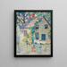 Haus in Lumberville - Susette Inloes Schultz Keast — gerahmtes Bild an der Wand