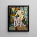 Nackt mit Drapierung - Suzanne Valadon — gerahmtes Bild an der Wand