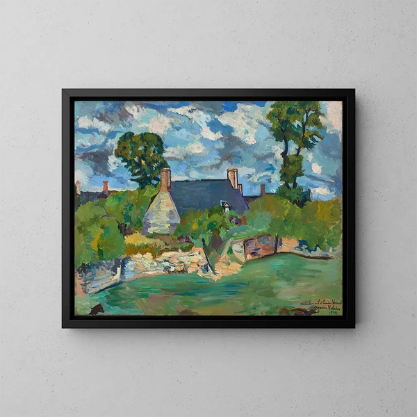 Landschaft von Gent - Suzanne Valadon — gerahmtes Bild an der Wand