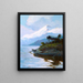 Iliamna von der anderen Seite des Cook Inlet - Sydney Mortimer Laurence — gerahmtes Bild an der Wand