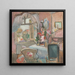 Tisch am Fenster - Rudolf Grossmann — gerahmtes Bild an der Wand