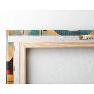 Tableau Abstrait – Éloge de la Symétrie | Affiche Murale Géométrique aux Couleurs Vives et Formes Équilibrées | Déco Moderne pour Bureau ou Salon